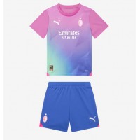 Camiseta AC Milan Tercera Equipación Replica 2023-24 para niños mangas cortas (+ Pantalones cortos)